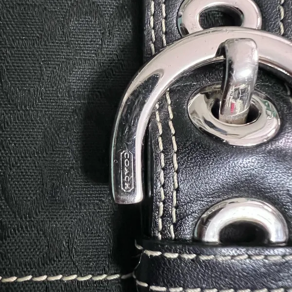 🖤✨ Coach Signature Jacquard Turnlock Wallet Black Leather Trim ✨🖤 - Image 2