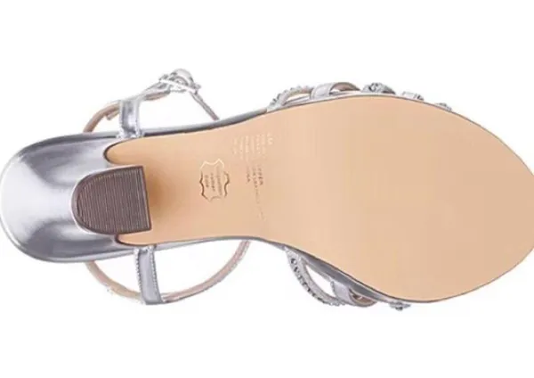 I. Miller Leather Size 9 Womens Sylas Bedazzled Heeled Sandals. New - Image 7