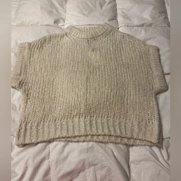 B. young Matte Vest Knit Sweater - Image 3