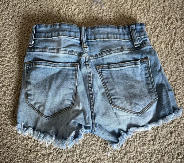KanCan USA Blue Distressed Denim Shorts - Image 3