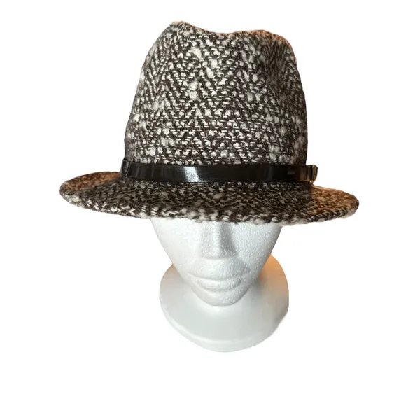 Banana Republic WOOL TWEED FEDORA with belt around the crown size M/L - Image 3