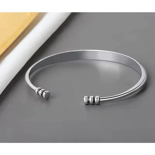 Engraved Boho Cuff Bracelet | 925 Sterling‎ Silver - Image 7