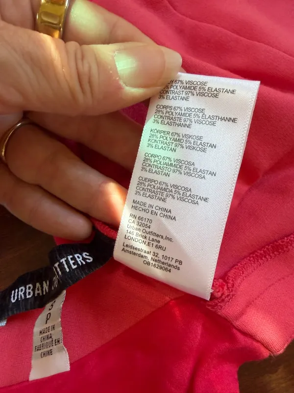 Urban Outfitters Hot Pink Scarf Tie Back Crop Top Size Small - Image 7