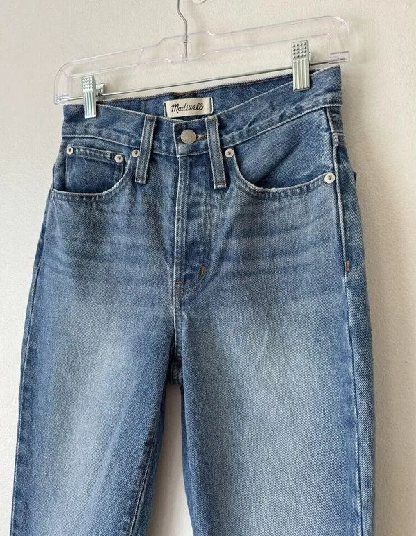Madewell The Perfect Vintage Jeans Cormie Wash Button Fly High Waist Size 23 - Image 5