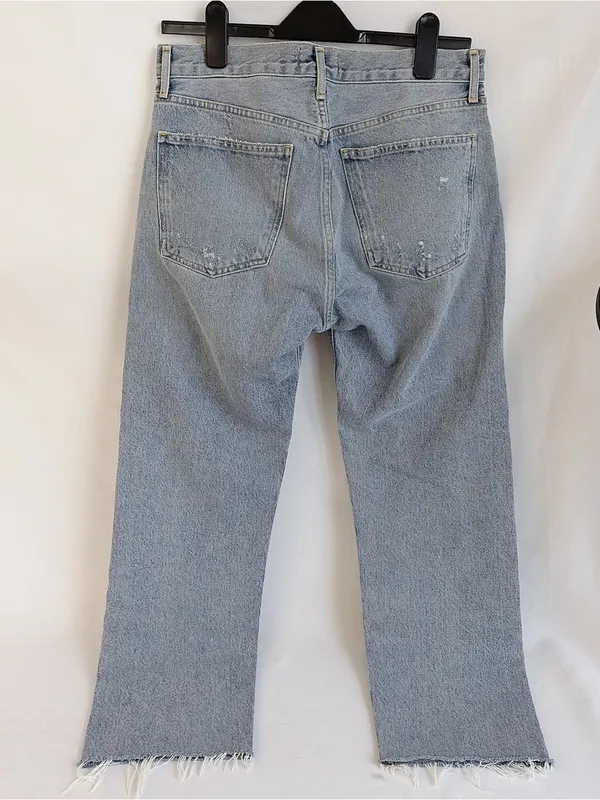 AGOLDE Parker cropped high-rise straight-leg jeans denim pants - Image 4