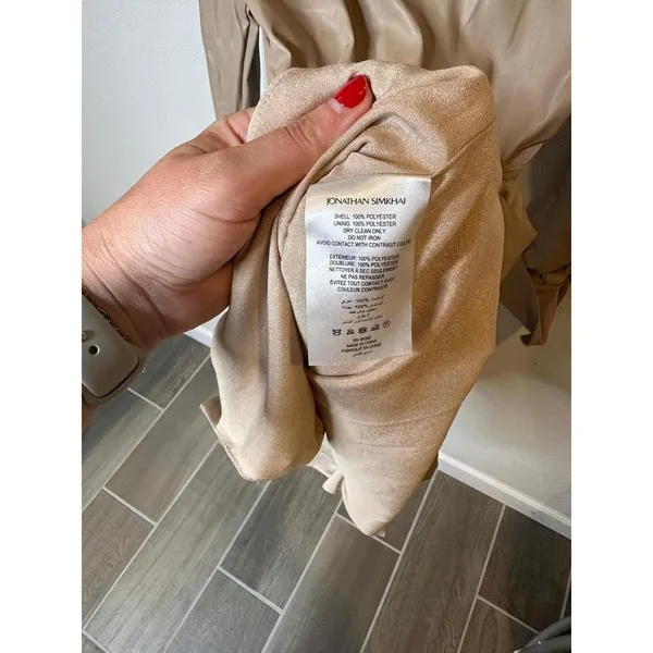 Jonathan simkhai‎ faux leather wrap dress -size 0 - Image 6