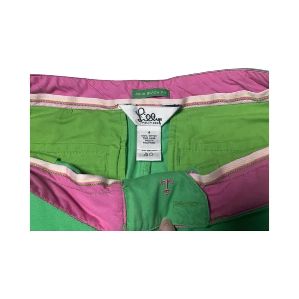 Lilly Pulitzer Green Anchor Embroidered Palm Beach Fit Wide Leg Crop‎ Pants 4 - Image 2