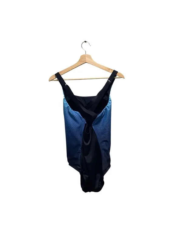 Nike One Piece Swimsuit Blue Size M Summer Beach Vacation Resortwear Swimming - Image 11