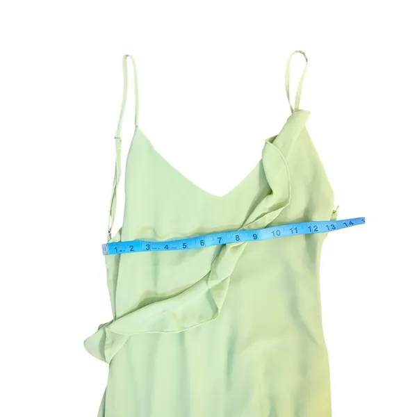 White Fox NWT End of the Road‎ Maxi Dress Matcha Green XS Ruffle High Low - Image 5