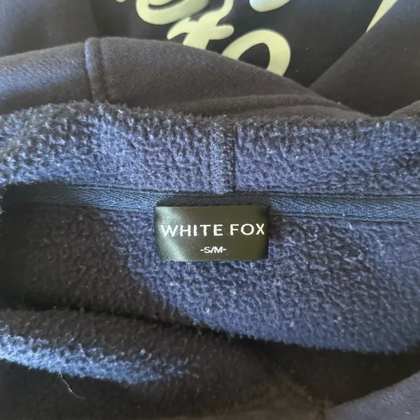 White Fox Boutique Hoodie Navy Blue - Image 6