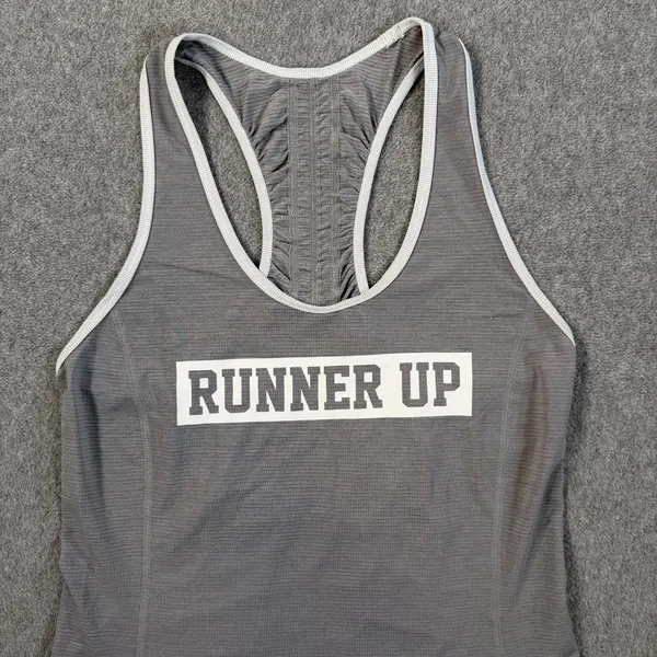 Lululemon Gray Runner Up Racerback Ruched Tank Women's X-Small Active Running - Image 4