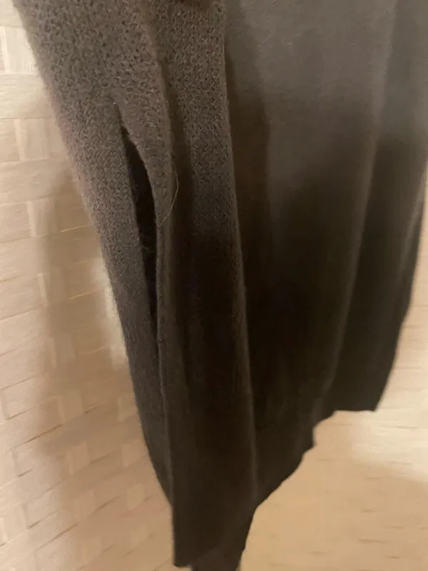 Jessica Simpson One Size Poncho Sweater Over Top Stylish Gray/Black - Image 6