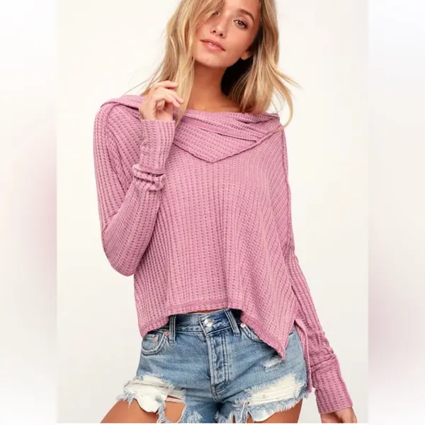 We The Free Wildcat Washed Mauve Thermal Long Sleeve - Image 6