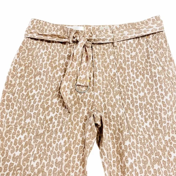 Anthropologie The Wanderer Boyfriend Trendy Casual Pants Leopard Utility Trouser - Image 4