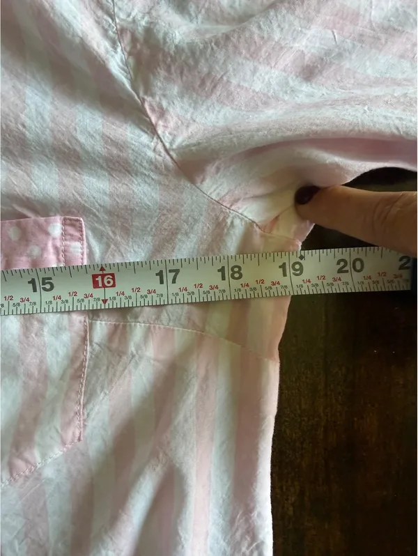 Victoria's Secret Pink Striped Long Sleeve Sleep Shirt/Dress XS - Image 9