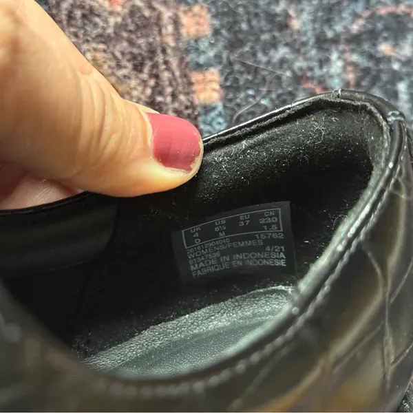 Clark’s Ria Derby In Black Loafers Leather Oxford Lace‎ Up - Image 8