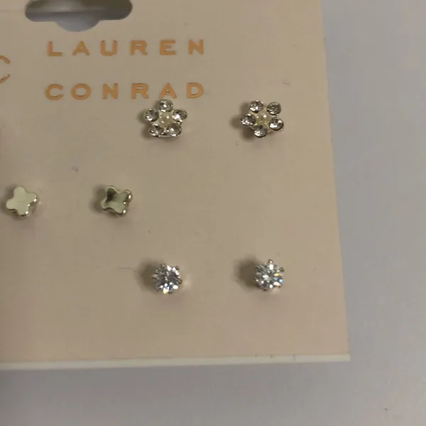 LC nwt Lauren Conrad Silver Stud Earrings Set - Image 3