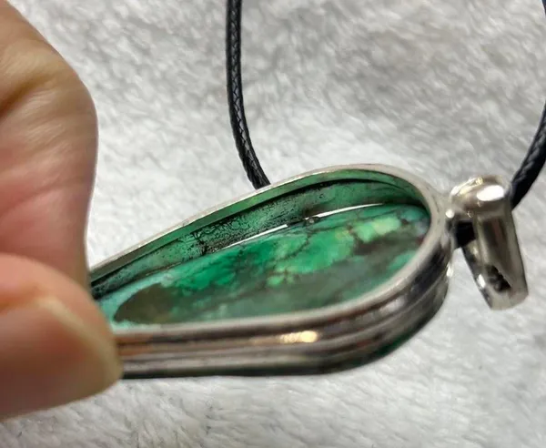 Turquoise Natural Pendant Necklace - Image 2