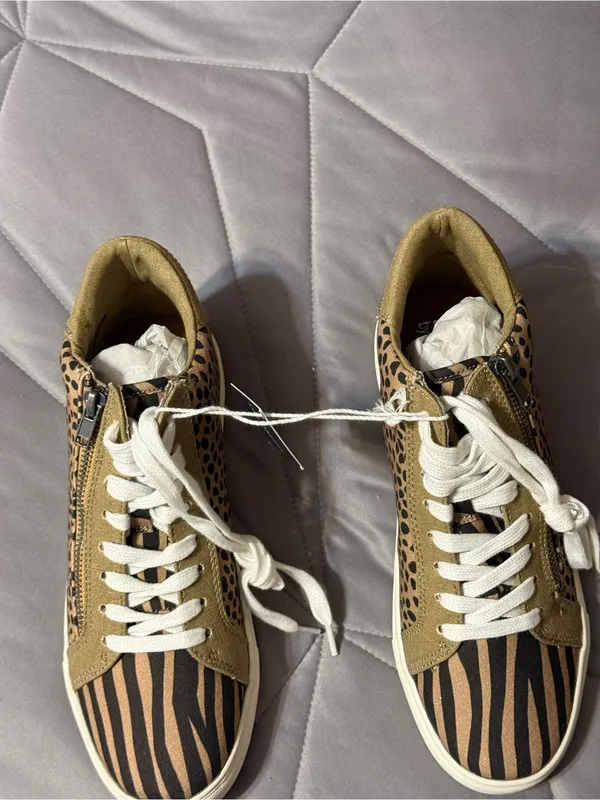 American Eagle Faryl Robin Animal Print High Top Sneakers Size 7 NWT - Image 6