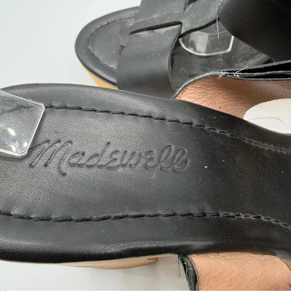 Madewell Irving Black Leather T Strap Platform Clog Heels Women’s 9.5 F0089 - Image 6