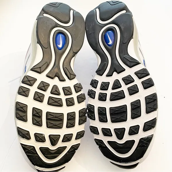 Nike Air Max 97 Size 7.5 Essential Sneakers‎ White Multi Color Low Top - Image 7