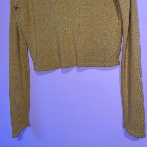 Brandy Melville Cashmere Crop Sweater Women M Wool Lightweight Knit Y2K Preppy - Image 9