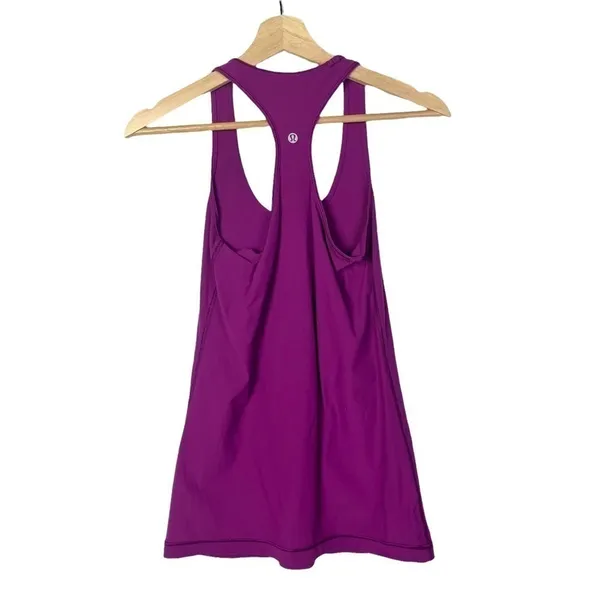 Lululemon Cool Racerback Regal‎ Plum Purple Athletic Tank Top 4 - Image 4