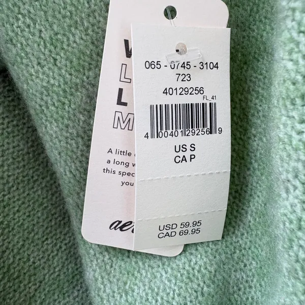 Aerie V-Neck Sweater‎ Small Sage Green NEW Oversized Marl Knit Pullover Cozycore - Image 8