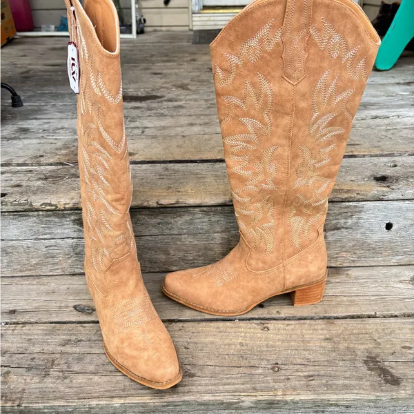 IUV Cowboy Boots For women Knee High Western Cowgirl Boots NWT - Image 9