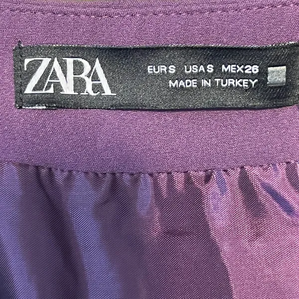 1284 | Zara Ruffled‎ Wrap Tie Waist Mini Skort Purple Womens S - Image 5