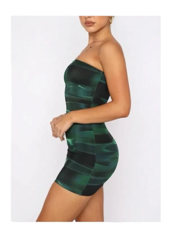 new White Fox ❤︎︎ aso TV Spark The Passion Mini Dress ❤︎︎ Green Distortion ❤︎︎ - Image 4