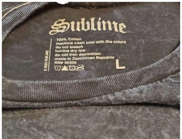 Large Sublime Demin Blue Graphic T-Shirt - Image 4