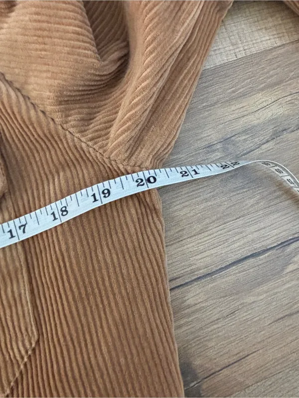 Woolly Dry Goods Women's Corduroy Shacket Tan - Image 8