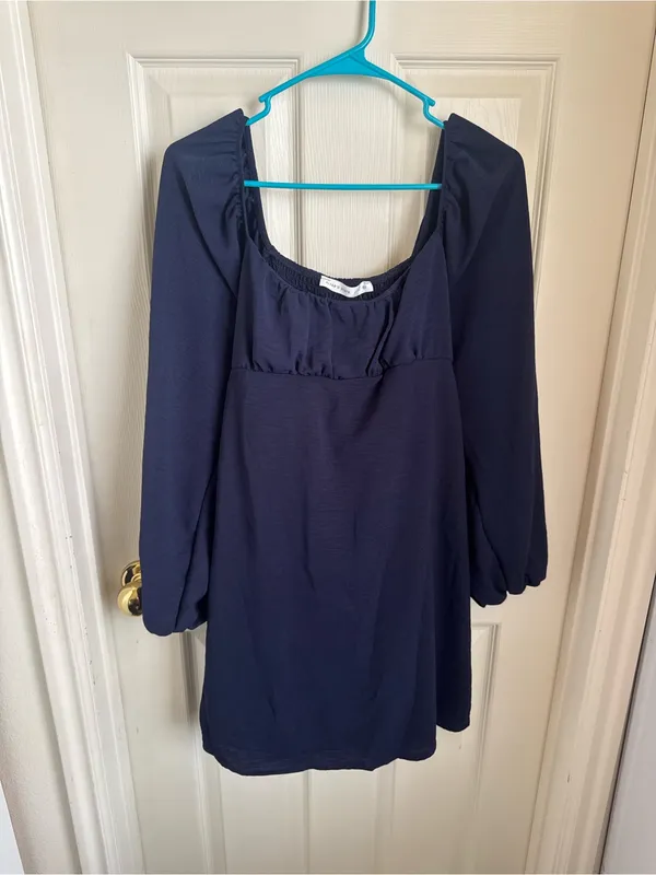 Altar’d State Navy Long Sleeve Dress - Image 2