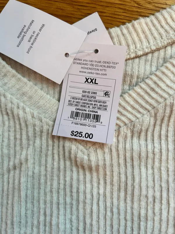 Auden cream colored sleep top xxl - Image 3