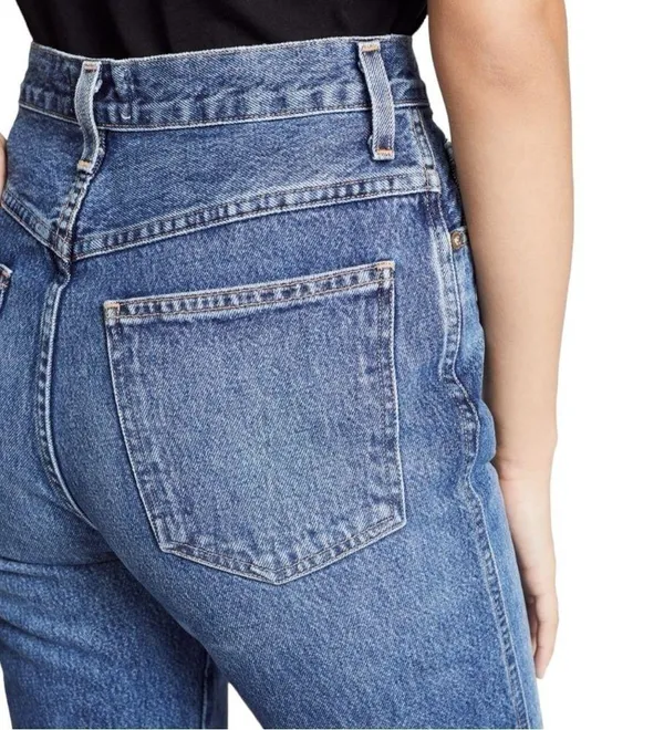 AGOLDE Denim Women’s Size 25 Placebo Blue High Rise Pinch Waist Kick Jeans - Image 5