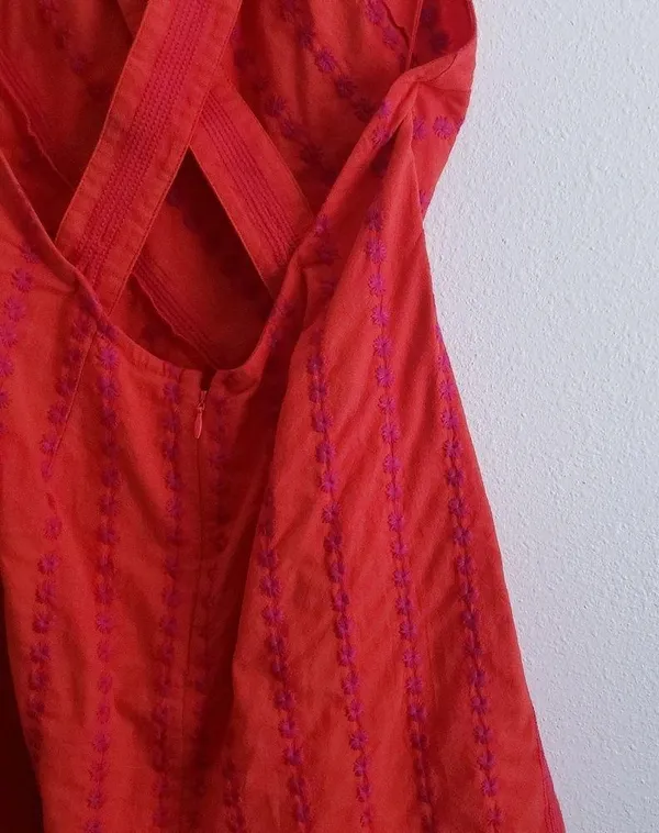 Free People Juni Embroidered Mini Crisscross Dress New Without Tags - Image 7