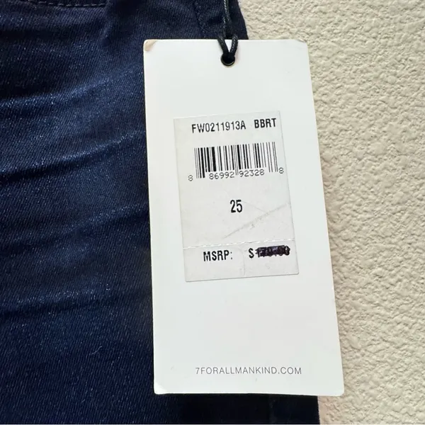 7 For All Mankind Blue‎ Skinny Fit Jeans - Image 3