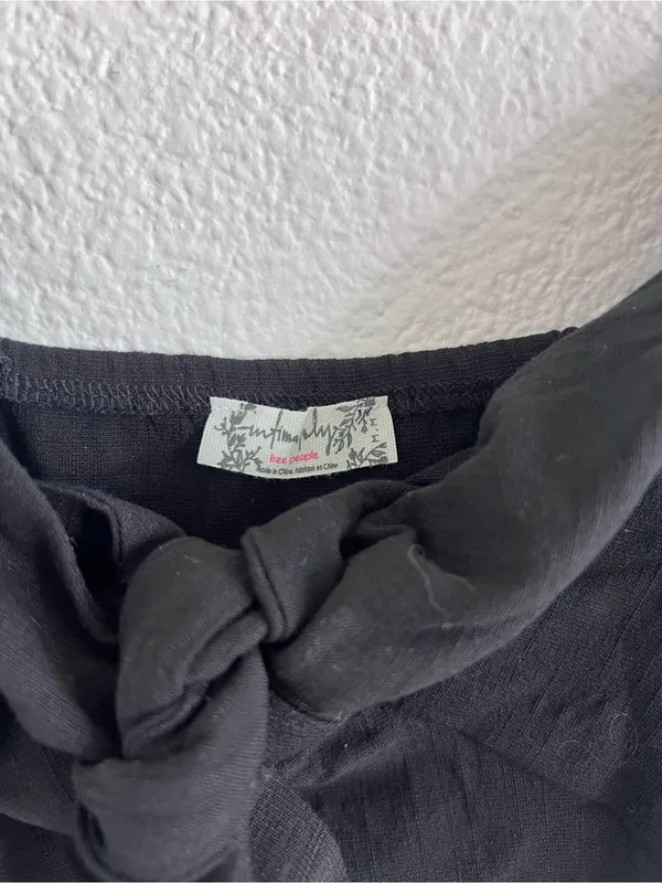 Intimately Free People All Mine Bralette Front Knot Tie Black - Image 3