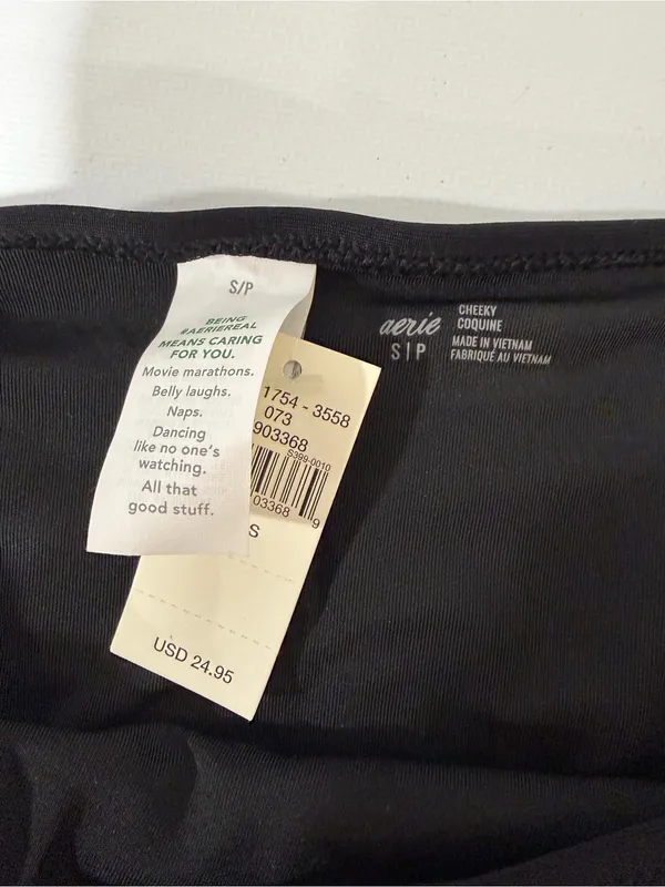 Aerie Black Bikini Bottoms - Size Small - Image 3