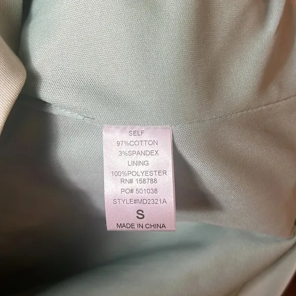 Vibe Mint Green Sleeveless Mini Dress Square Neck Back Zip Size S - Image 7