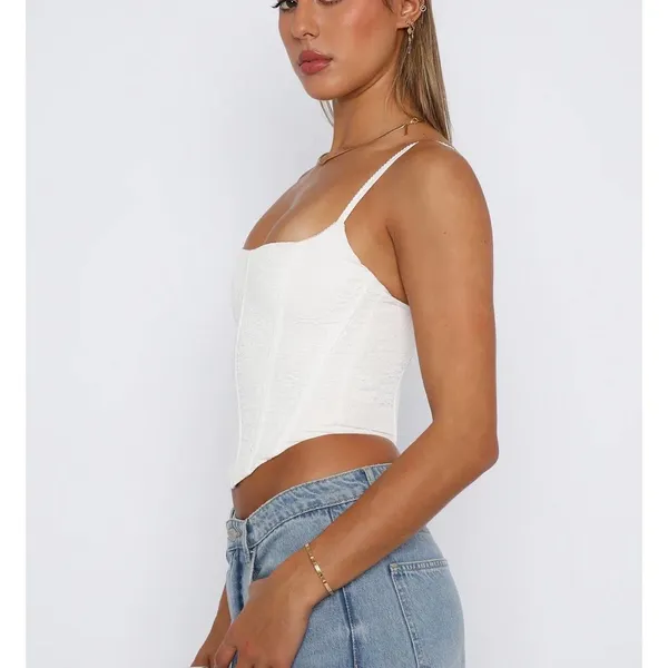 White Fox Boutique Corset White Top - Image 2
