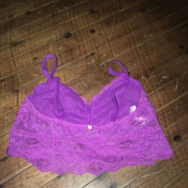 Victoria’s Secret S purple lace wireless bralette - Image 2
