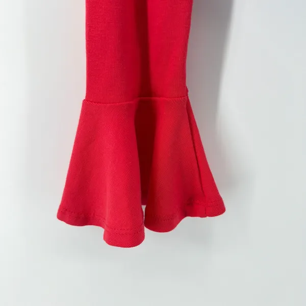 Anthropologie Maeve Red Bell Sleeve Flounce Cuff Scoop Neck Cotton Top Small S - Image 2