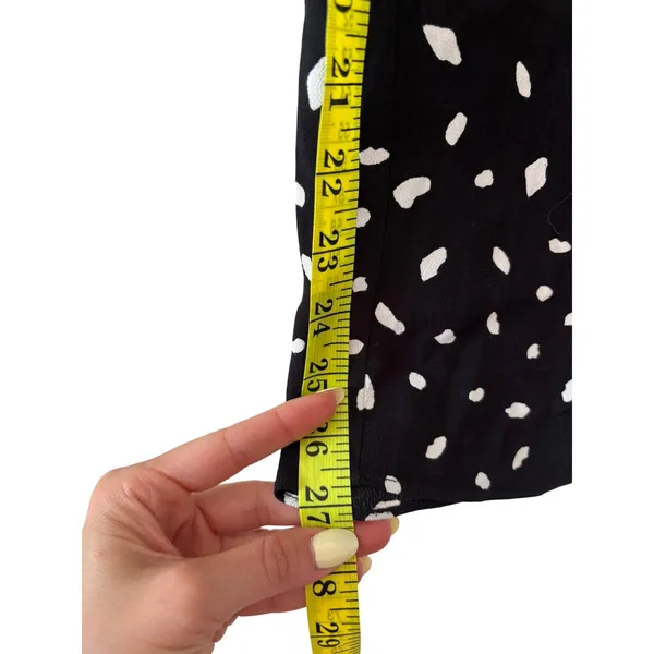 Abercrombie & Fitch Wrap Midi Skirt Black White Polka Dot XS Side Slit Women - Image 6