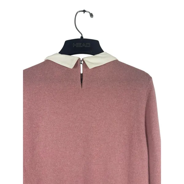Cashmere Charter Club Sweater Womens M Pink 100% Cashmere Embellished Collar - Image 5
