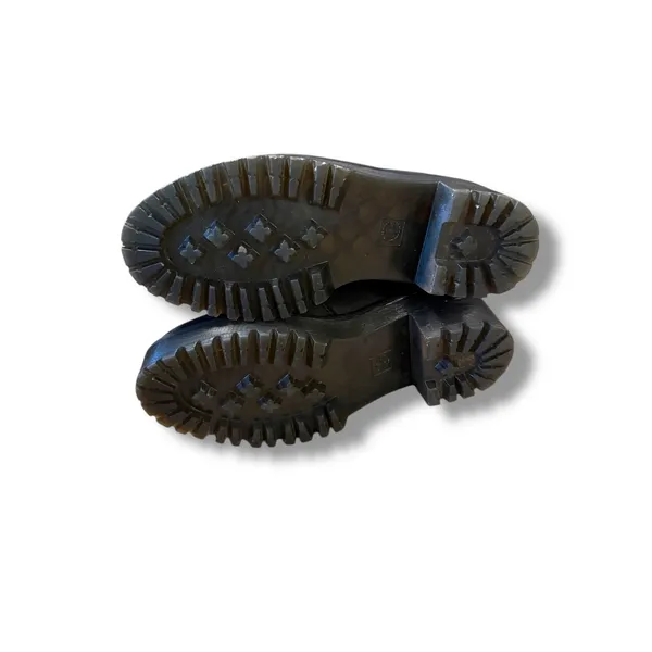 Dr. Martens Rometty Faux‎ Fur Boots Size 6 Women's Black Leather Platform Lug - Image 9