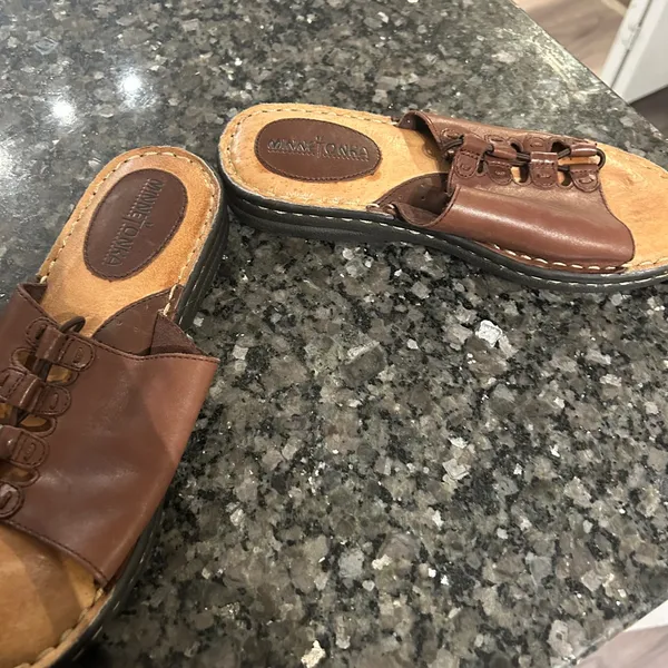 Minnetonka Leather Slide Sandals - Image 8