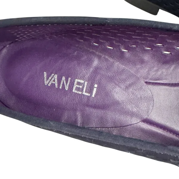 Vaneli Lakona Blue Suede Perforation Flats Size 9 - Image 5