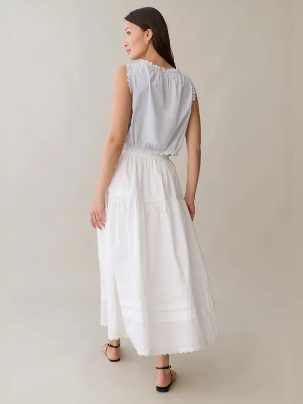 Sorella Light Blue Size XS Shelby Sleeveless Cropped Blouse Top Few Moda - Image 3